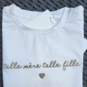 Tee-shirt enfant "Telle mère, telle fille" Doré