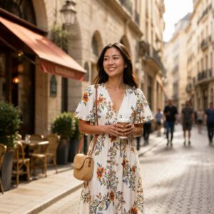 Robe longue Beige