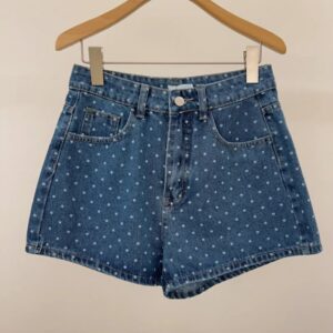 Short bleu a pois