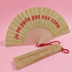 Eventails "Je ne parle pas aux cons "