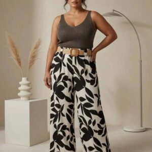 Pantalon choco et beige