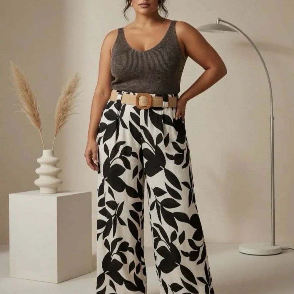 Pantalon choco et beige