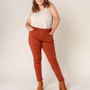 Pantalon basic terracotta