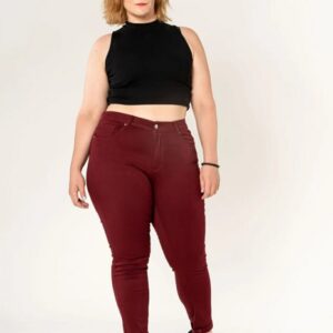Pantalon basic bordeaux