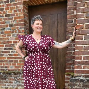 Robe bordeaux a pois