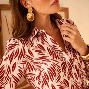 Robe feuille rouge