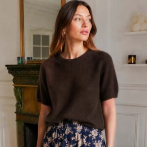 Pull Marron manche courte TU