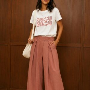 Pantalon palazzo rose