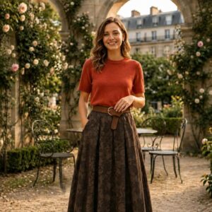 Jupe longue chocolat