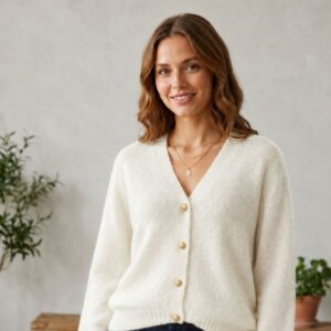 Gilet Blanc boutons dorés