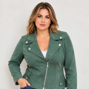Veste suédine vert Emeraude