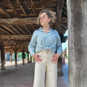 Jean wide beige