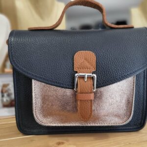 Sac Cartable Marine /Doré