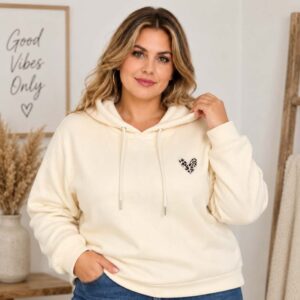 Pull cœur léopard