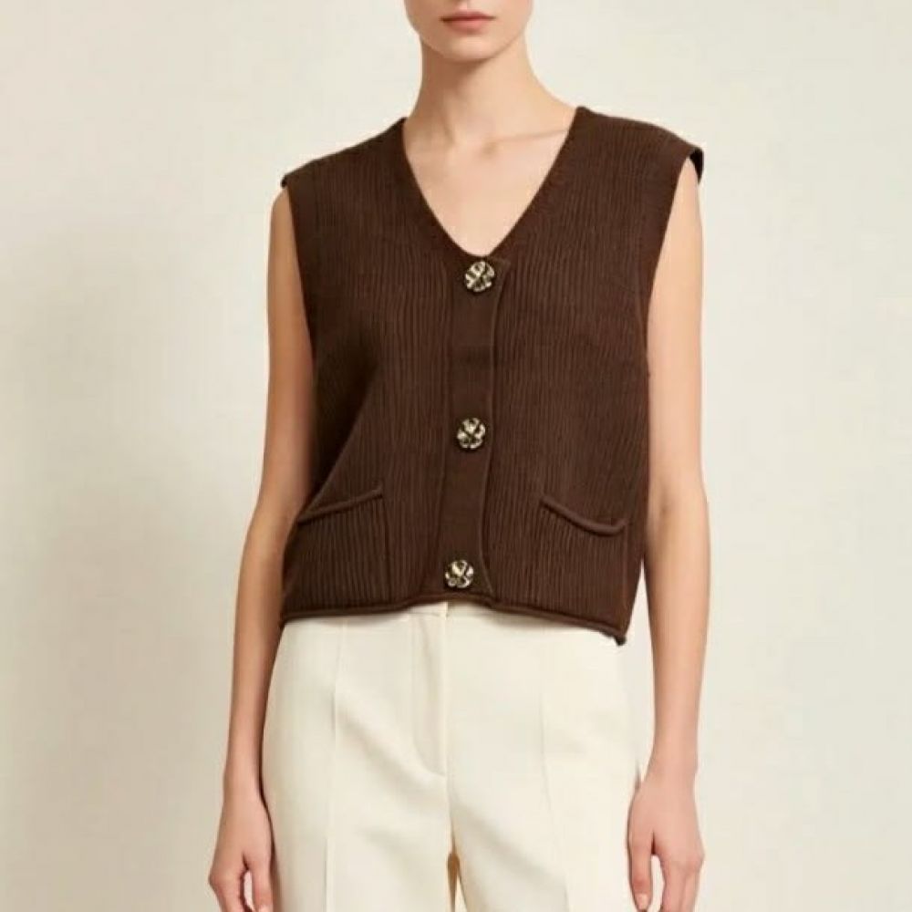 Gilet sans manches chocolat