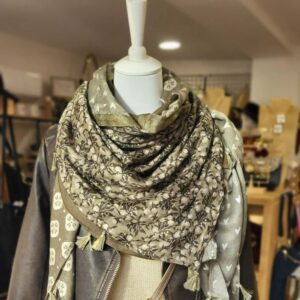 Foulard patchwork Kaki